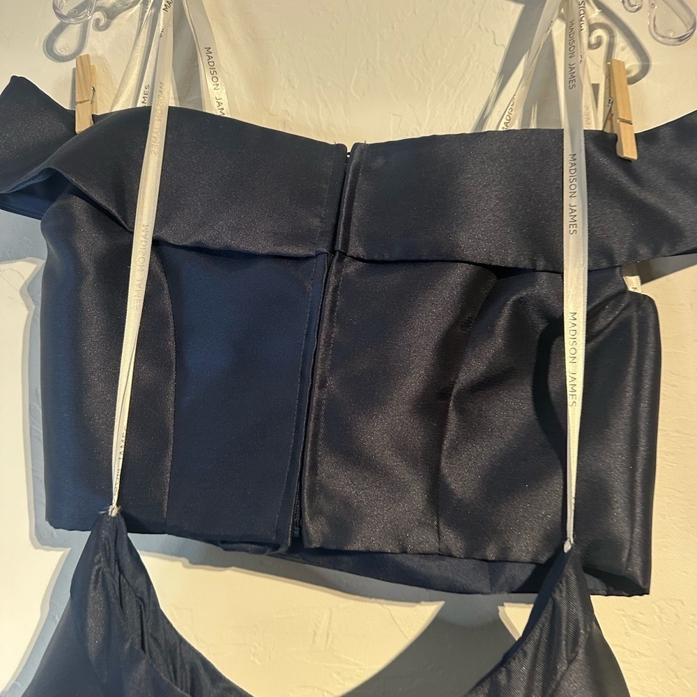 Madison James Navy Two-Piece Prom Dress - Picture 7 of 10